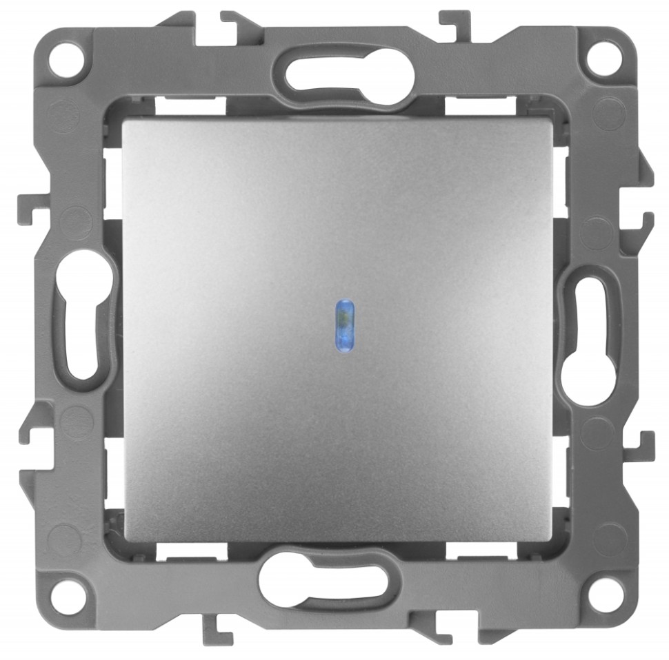 картинка Выключатель одноклавишный с подсветкой ЭРА 12 10AX 250V 12-1102-03 Б0014635 от магазина Точка света