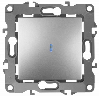 картинка Выключатель одноклавишный с подсветкой ЭРА 12 10AX 250V 12-1102-03 Б0014635 от магазина Точка света